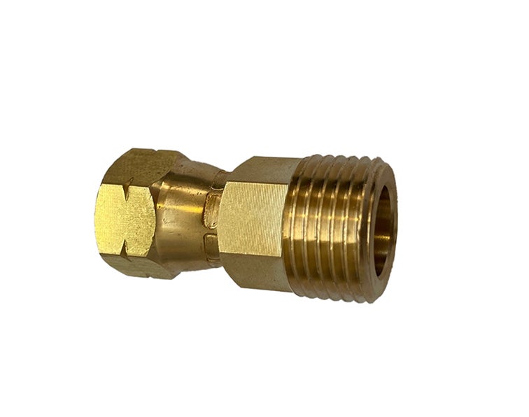 Liitin, sis&auml;kierre 1/4" vasen - ulkokierre 1/2" oikea