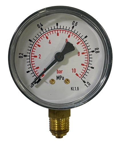 Painemittari 0-10 bar 63mm 1/4"